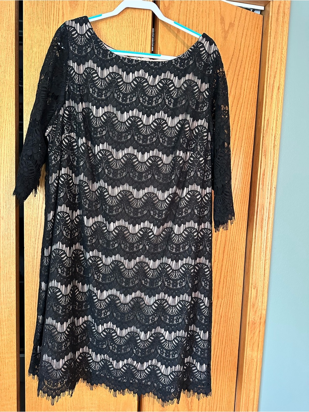Black lace Jessica Howard plus sized cocktail dress sz 24